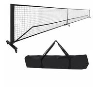 Amagogo Portable Tennis Net Pickleball Practice Net Frame Stand System Detachable Barrier With Carry Bag Polyester Iron Materials suitable for practice community courts club, Black, Standard