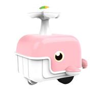 Amagogo Press and Go Car Toy Early Education Sliding Cartoon Compact Vehicle Toy Push and Go for Boys Girls Birthday Gift, Pink