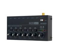Amagogo Professional Audio Mixer Stage Mixer Extension sub Mixing DC 5V Mini Stereo Line Mixer for Home Recording Small Guitars