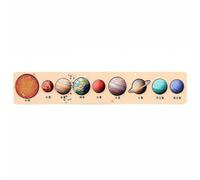 Amagogo Puzzle Solar System Board Wooden Educational Toy Astronomy Game Early Learning Celestial Body Movement Suitable for Children Classroom Playroom, Planets G