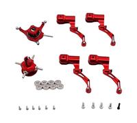 Amagogo RC Helicopter Swashplate Set Spare Part Lightweight Easy Installed Sturdy Leaf Clip RC Aircraft Accessories for K124 K170, Red