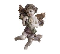 Amagogo Resin Cherub Angel Wall Sculpture, Adorable Decorative Figurine, Resin Craft Angel Figurine, Wall Ornament for Home Decor, Multi, Style C