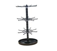Amagogo Rotating Jewelry Stand Display Stand Rotatable Earring Storage Rack Jewelry Organizer for Dresser Home Organization, Black 3 Tier