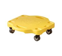 Amagogo Scooters Board with Handles, Floor Board Sitting Boards Sit Down Scooters for Children Kids, Yellow, M