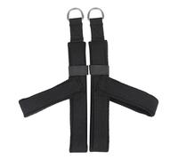 Amagogo Set of 2 D-shaped Pilates Straps to Improve Flexibility. Flexible Fitness Belts for Reformer, Ideal for Back Exercises, black