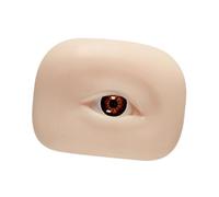 Amagogo Silicone Eye Model Resuable for Beginners Versatile Use Practical Sturdy Compact Eye Makeup Mannequin Makeup Practice Board, brown left