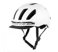 Amagogo Smart Headgear Helmet With Led Lights Remote Control Adjustable Chin Strap Ventilated Shell Turn Riding Suitable for cyclists motorcyclists night commuting, White, One Size
