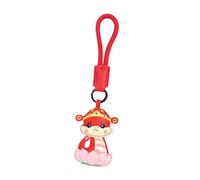 Amagogo Snake Keychain Cartoon Animal Charm, Key Holder for Wallet Backpack Tote Bag, Red