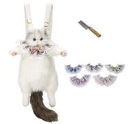 Amagogo Soft Faux Pile Cat-Shaped Backpack, 60 X 25 X 10 Cm, Grey Cat | naturalistic, Realistic Cat Backpack, cute, stuffed Purse, for Everyday Wear, Girls, Teens