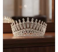 Amagogo Sparkling Glass Tiara, color to 2 | Baroque Crown, Regal, for Pageants