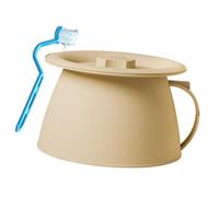 Amagogo Spittoon Covered Spittoon Portable Toilet Thickened Night Urinal Chamber Pot Multifunction Pot for Home Female Male, Yellow