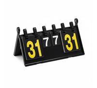 Amagogo Sports Scoreboard Foldable Flip Score Keeper With High Contrast Digits Thick 3mm Frame And Rings Manual Turner For Quick Changes Suitable for, Yellow White, 4-Digit Paper