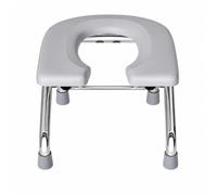 Amagogo Stable Cutout Toilet Chair with Stainless Steel Frame and Design Suitable for Senior Citizens People with Knee and Physical Rehabilitation, Gray, 33CM