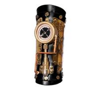 Amagogo Steampunk Bracelet Wrist Bracer Arm Cuff Wristband With Compass Face And Brass Accents In Leather Like Band Structure Suitable for cosplay stage performance festival, color to 2