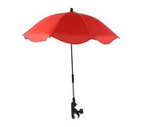 Amagogo Stroller Umbrella Sport Chair Parasols Adjustable Clamp Tear Resistant Waterproof for Pool Vocation Deck Travel Garden, Red