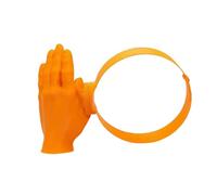 Amagogo Sun Protection Hat Palm Shape Visor Cap Novelty Headwear Unique Hand Look Lightweight PLA 3D Printed Shade Accessory suitable for resort wear boardwalk walks gatherings, Orange, Orange