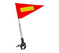 Amagogo Telescopic Safety Flag, Stainless Steel Pole for Wheelchair Golf Cart | Reflective triangle, 1.6m pole, universal mount, for scooter, bicycle, mobility, high visibility