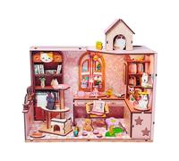 Amagogo Tiny House Diorama Building Kit 3D Wooden Puzzle Educational Toy Mini House Making Kit for Adults Friends Valentine's Gift