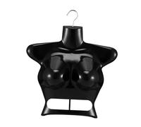 Amagogo Torso Hanging Mannequin Female Mannequin Hanger Half Body Display Clothing Display Rack Dress Form for Centerpieces, Black