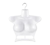 Amagogo Torso Hanging Mannequin Female Mannequin Hanger Half Body Display Clothing Display Rack Dress Form for Centerpieces, White