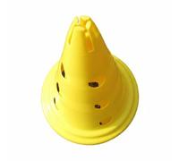 Amagogo Training Cone Marker Agility Cone Sports Cone Field Cone With Insertable Crossbar Holes For Custom Hurdles Suitable for agility courses youth coaching, Yellow