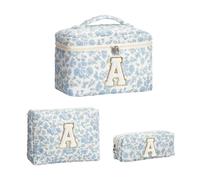 Amagogo Travel Makeup Bag Make up Bag Portable Multipurpose Zipper Closure Cosmetic Case Pouch for Eyeshadow Lipstick Makeup Brush, 3pcs