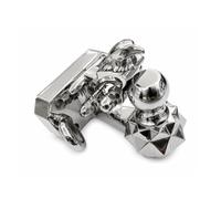 Amagogo Vehicle Tow Hook Tow-Ball Hitch Assembly Trailer Ball Mount Hinged Tow Hinge Mounting Base With Retaining Chain Suitable, Eagle Head Pineapple 304 Stainless Steel