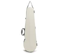 Amagogo Violin Case 4 Core Keywords Hard Molded Teardrop Instrument with Microfiber Shell and Secure Closure Shoulder Strap Carry Options, White Leather Texture, Array, White Leather Texture