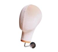 Amagogo Wall Mounted Mannequin Head Model Hat Cap Stand Multipurpose 11inch Tall Velvet Cloth for Business Use Easily Install, Beige