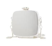 Amagogo Wallet for Women Small Creative Money Purse for Vacation Commuting Shopping, Silver Color Square