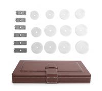 Amagogo Watch Case Opening Press Tool Set with Portable Stitched Carry Case Steel Pu Leather Suitable for Watchmakers Bench Work Portable Maintenance Everyday Repair Projects