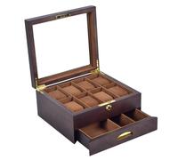 Amagogo Watch Roll Travel Case 8/10/12 Slot Jewelry Collection Container for Living Room, 8 with 2 Slot