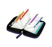 Amagogo Waterproof Medicine Case Pill Organizer Box Bag with Travel Friendly Design Secure Zipper Clear Inserts Label Areas Suitable for Home Storage Commuting Travel Management, Blue, 7 Bags