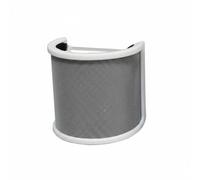 Amagogo Wind Windscreen With Dense Steel Mesh And Fine Gauze Layers Suitable for studio podcasting live vocal, White, With Sponge