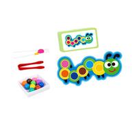 Amagogo Wooden Clip Bead Matching Game, Early Educational Toy, Development Color Sorting Toys, Learning Toys for Kids Preschool, Style B