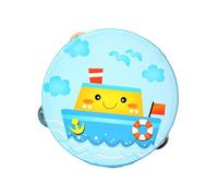 Amagogo Wooden Handheld Tambourine Double Rows Tambourine Percussion Instruments Hand Drum Educational Toy for Game Toys KTV Toddlers, Ship, 15cm