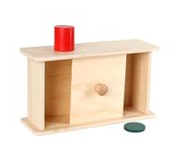 Amagogo Wooden Matching Box, Shape Matching Box, Fine Motor Logical Thinking, Object Permanent Box Color Shape Sorting for Baby Kids, wood Sliding lid