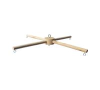 Amagogo Wooden Mobile Frame Kit Mobile Hanging Frame Easy to Install 4 Legged Crafts Newborn Crib Hanger Bed Toy for Nursery Room, with Screw