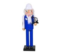 Amagogo Wooden Petroleum Engineer Nutcracker Ornament 38 cm Art Collectible Desk Puppet Christmas Decoration for Festival Living Room