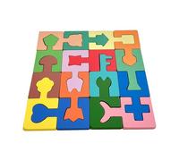 Amagogo Wooden Shape Puzzle Geometric Pairing Spatial Thinking Training Blocks Learn Colors & Shape Recognition Toy for Boys Girls