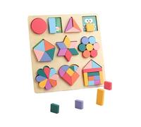 Amagogo Wooden Shape Puzzles Toys for Kids, Educational Enhances Hand Eye Coordination Enlightenment, for Boys Girls, Shape Matching, Style A