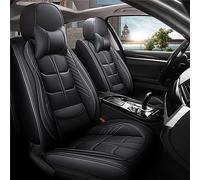 AMAIR Front Rear Car Seat Cover for BMW X5 F15 (5seats) 2014-2018 Rear-seats-no-lights/conjoined,Waterproof Leather Seat Covers Protector Removable Auto Seat Cushions,A/Black-Withpillow
