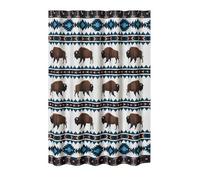 AMAJY Rustic Southwestern Native American Symbol Buffalo Bison Bathroom Decoration Shower Curtain Bath Accessory