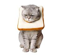 Amakunft Adjustable Cat Cone Collar Soft, Cat Recovery Collar, After Surgery Neck Cone,Elizabethan Collar for Kitten (Neck:5"-10") (Toast, S)