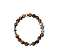 Amal Guessous tiger eye beaded bracelet - Brown One Size
