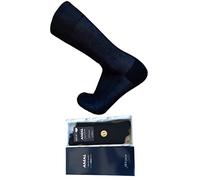 AMAL SOCKS Men's Socks in Scotland Thread Short | Men's Short Socks 100% Cotton | Plain Shaved Knit | Pack of 6 Pairs | 3 Sizes Italian Product, blue, 42-44