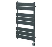 Amaldi Straight Digital Thermostatic Electric Heated Towel Rail | Anthracite | Mild Steel | 800mm x 500mm