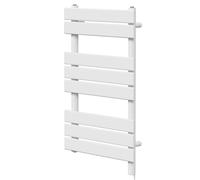 Amaldi Straight Electric Heated Towel Rail | White | Mild Steel | 800mm x 500mm