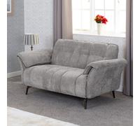 Seconique Amalfi 2 Seater Sofa In Grey Fabric With Metal Legs 2 Man Delivery