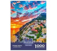 Amalfi Coast 1000 Pieces Premium Jigsaw Building for Adults Cool Collage Effect, Home Decoration, Educational, Challenging 70x50cm/1000pcs